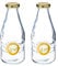 Kilner Twist Top Milk Bottle 1/3 Pint 568ml Clear (Pack of 2)