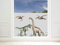 GRAZDesign Fensterfolie Kinderzimmer für Jungen, Sichtschutzfolie Glasfolie mit Motiv Dinosaurier / 80x57cm
