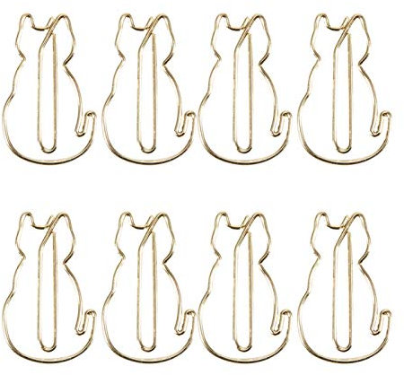12-teilige Büroklammern Katze, Büroklammern aus Metall, Binderclips zum Organisieren von Belegen, Sammeln von Fotopostkarten, Klassifizierung von Dateien, Lesezeichen