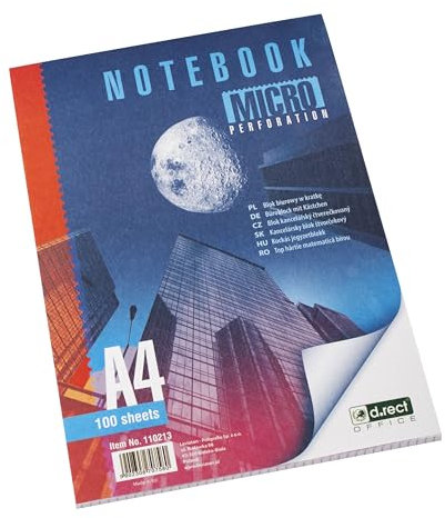 D.RECT 110213 Bloc à lettres microperforé 70 g/m² A4 100 feuilles