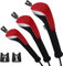 Andux Golf 460cc Driver Fairway Wood Club Head Covers Black/Red Extra Long Neck 3pcs/Set