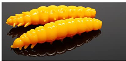 Libra Lures Larva 35 35mm 3,5cm Käse Dark Yellow 008 5908291083854 Bienenmade zum auftreibenden Angeln Forellenangeln