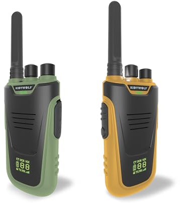 KIDYWOLF Walkie-Talkies mit Taschenlampe grün/orange