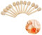 DCQQ 20 Stücke Holz Honiglöffel Spiral Honig Dipper Honigstab Honigspirale Rührstab Stick 10 cm für Haushalt Weihnachten Hochzeit Geburtstag Dispense Jam Sirup Rühren, fengmibang10cm