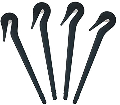 KINBOM 4 pièces Coupe Élastique, Band Cutter Elastic Hair Band Remover Coupe-Bandeau Élastique Pic de Poney Rubber Band Remover pour Tous les Types de Cheveux (Noir)