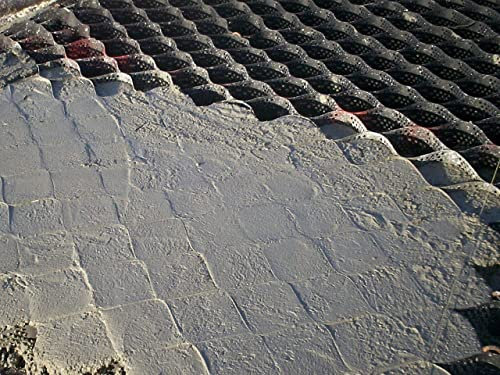 Kiesgitter Kiesmatten Kieswaben Geo Grid Filling Beton Kies Gras, Bodenstabilisierungsgitter Polyethylenmaterial 5 cm Hoch, Mit Großem Ablaufloch – 3600 Kg Fahrlast (Size : 2m x 2m (6.5X6.5ft))
