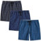 MoFiz Garçon Bas de Pyjama Coton Shorts de Salon à Carreaux Léger Vêtements de Nuit Pantalons Courts avec Poches 3 Pack-05 S (7-9 Ans)