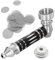 Mini Pfeife aus Metal Zinklegierung in Schwarz, Tragbare Mini Pfeifenhalter mit 20 Edelstahlsiebfiltern, Zerlegbar Metallpfeifen Rauchzubehör Tabak Pfeifen Set als Geschenk für Vater und Freunde
