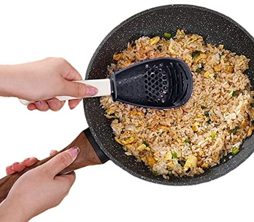 Strainer Spoon - 6 in 1 Multifunctional Cooking Spoon,All Purpose Kitchen Tool Skimmer Scoop, Colander Strainer, Grater Masher, Heat-Resistant Cooking Gadgets