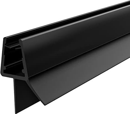 EMKE Duschdichtung Ersatzdichtung Schwarz Dichtung Dusche Glastür Duschtürdichtung Duschkabinen Dichtungen Schwallschutz 7-8mm für 1000mm Gummilippe für Duschtüren