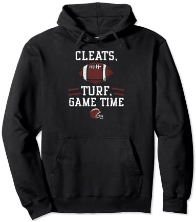 Football Fan: Cleats, turf, game time - American Football Pullover Hoodie
