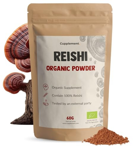 Cupplement Reishi Pulver Bio 60 gram - Pilze – Immun – 15-Tage-Vorrat pro Beutel
