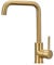 Kitchen Sink Mixer Tap Gold 360 Swivel Spout with Aerator Rectangle Design Single Lever Monobloc Faucet Mono Taps Mixers Brushed Gold Kitchen Mixer Taps 1 Hole in Gold