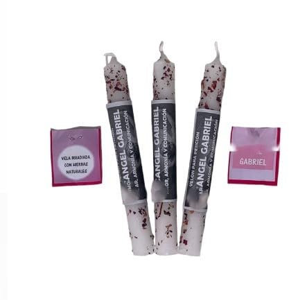 VELAS CON HIERBAS PARA PETICIONES ANGEL GRABIEL 3 Ud