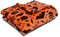 Bedlam - Halloween Fleecedecke (120 x 150cm) - Superweiche & kuschelige Decke in Orange - Gruselige Fledermäuse & Totenköpfe - Halloween Kuscheldecke für Sofa oder Bett - für Halloween Dekoration