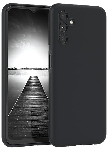 EAZY CASE Premium Silikon Handyhülle kompatibel mit Galaxy A13 4G Slimcover mit Kameraschutz und Innenfutter, Silikonhülle, Schutzhülle, Bumper, Handy Case, Hülle, Softcase, Schwarz