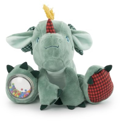 Lilliputiens - Interaktiver Klangplüsch Joe der Drache - Ideal für Babys-Mit beweglichen Flügeln und faszinierenden Klängen-Sensorische und motorische Stimulation-Aus recyceltem Polyester-Ab 9 Monaten