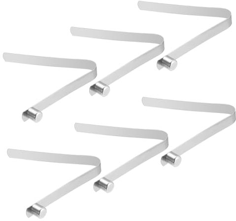 PATIKIL 9x9.2mm Kajak Paddel Clips, 6er Pack Zeltstangen Clips aus Stahl, V-förmige Einzelpin-Druckknopf-Federclips zur Fixierung von Rohren für Camping Markise