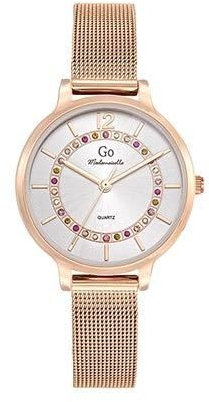 Go Girl Montre Femme Acier Doré Rose Milanais 695479