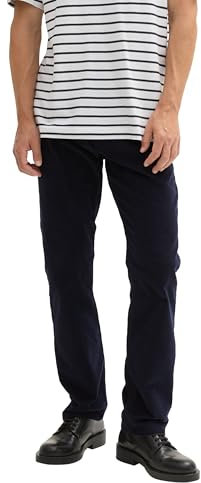 TOM TAILOR Herren Marvin Straight Hose aus Cord, 10668 - Sky Captain Blue, 33/32