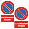 Panneau Stationnement Interdit Aluminium Réfléchissant 20×30 cm, 2 Pièces Pancarte Interdiction de Stationner Metal, Résistant aux UV, Imperméable, Avec Trous Percés