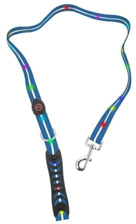 Doggy Village MT7118 Hundeleine, Blau, 1,2 m, LED-Licht