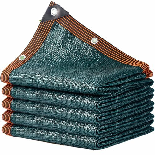 DGSFES Mallas de Sombreo Verde Oscuro Red de Sombra con Ojales,Toldo 5X11m Rectangular Exterior para Agricola Huerto Patio Plantas Proteccion Balcon,Transpirable Red de Protección Solar