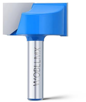 WOBLLMX 8mm Schaft Bodenreinigung Fräser,Ø22mm,Arbeitslänge 13.2mm,Hartmetall Klinge Fräser langlebig und scharf für Holzbearbeitungswerkzeug Bit