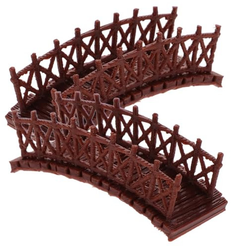 Amosfun 2 Pièces Pont Miniature pour Accessoires De Jardin Féerique Aquarium en Plastique 3D Figurine De Pont Chinois Décorations Japonaises Décor De Bonsaï Asiatique Micro Ornements De