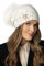 VIVISENCE Damen Wolle Mütze Für Winter Handgefertigte Aus Schurwolle Mit Abnehmbarem Bommel Herbst Hut Frauen Perfekter Passform Ideal Für Kalte Wintertage Modell 7079, Ecru,Einheitsgröße