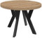 Dekori Möbel Runder Ausziehbarer Tisch für Esszimmer mit Holzbeinen, Pero, Loft-Stil, Skandinavische, Durchmesser Varianten: von 90 bis 220 cm (Eiche Artisan/Schwarz, 120/220 cm)