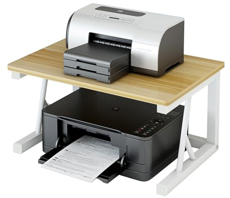 Soporte para Impresora de Escritorio,Mueble Organizador Multiusos | Mesa para Impresora y Escáner, Estante de Almacenamiento Multifuncional para Hogar y Oficina