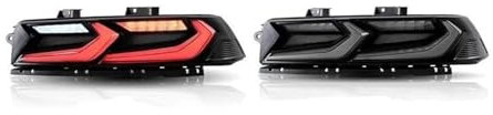 LMHGMUBVR Blinker Für Camaro 2014 2015 Rückleuchten Bremsleuchte Umge Blinker Auto Rückleuchten Auto Hinten Rücklicht Baugruppen(2pcs Smoke)