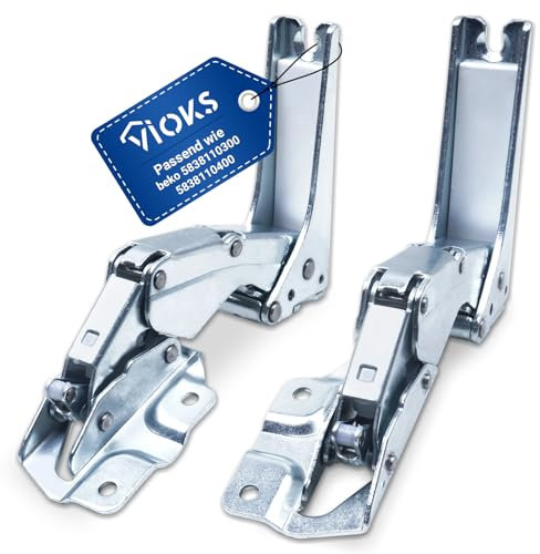 VIOKS Türscharnier Set Oben Unten Ersatz für Beko 5838110300 5838110400 Scharnier Reparaturset - Scharniere Tür Türscharnier Reparaturset Tür Montage Set für Kühlschrank und Gefrierschrank