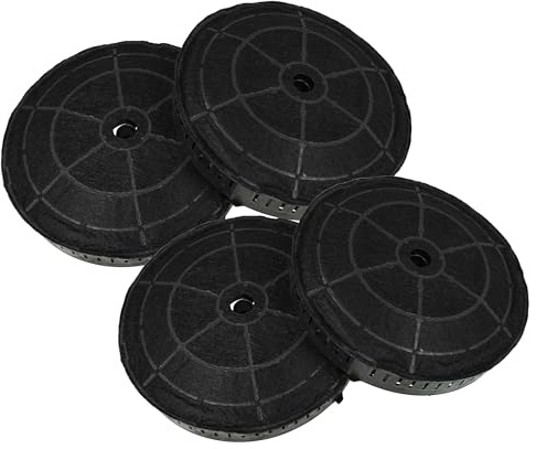 vhbw 4x Aktivkohlefilter kompatibel mit Respekta CH 24060 W | CH 24060 S, CH 24090 W, CH 24090 S Dunstabzugshaube - 17,2 cm