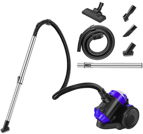 Yiyai Staubsauger mit Beutel, kompakter & leiser Bodenstaubsauger für Teppich- & Hartböden, 1000 W, Soft-Sound-Bodendüse, 4 m Reichweite