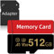 Memory Card 512GB, Skalak Große Kapazität Speicherkarte, High Speed Full HD Video Aufzeichnung, Memory-Karten für Tachograph/Tablet/Drohne/Kamera/Smartphone (Mini TF-Karte 1 Stück, 1 Stück Adapter)