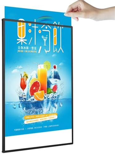 LED Leuchtkasten - Werbung Rahmen Wand Ultradünn - Menütafel für Restaurant Shop Café - Innen-Displayrahmen für Poster und Werbeaktionen