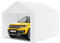 FIVMEN Carport Zeltgarage 3x4 m Große Garagenzelt Lagerzelt mit Abnehmbar Seitenwände Winterfest Mobile Garage Unterstand Weidezelt für Auto SUV LKW, Weiß