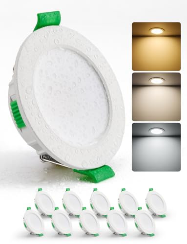 HOMEOW LED Einbaustrahler 230V 55mm – 68mm Lochmaß, 4W LED Spot