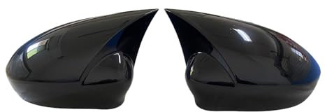 Spiegelkappe Für Fiat Für 500 500C Für Grande Für Punto Rückspiegelabdeckung Shell Case Trim Add On Autozubehör Auto Spiegelkappen(Glossy Black)