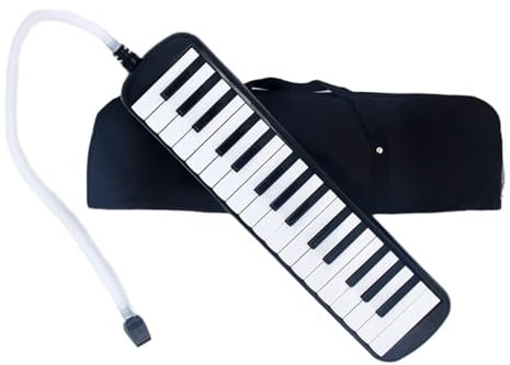 FANSHINUO Air Piano Keyboard Sopran Melodica with Long Tube, Short Mouthpieces & Carry Bag, 32 Keys Melodica Instrument for Kids