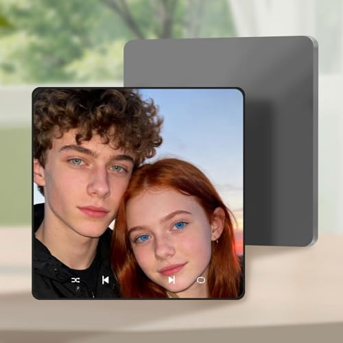 Personalised Music Fridge Magnet | Custom Photo & Song Magnetic Plaque | Personalised Gift for Couples, Friends & Family – Ideal for Valentine's Day, Weddings & Christmas (Style 1)