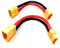 VUNIVERSUM 2 Stück Premium Adapter Set XT90 auf XT60 Buchse auf Stecker Male to Female Adapterkabel für Lipo Akku 10cm 12AWG Hochstrom Silikon Kabel RC