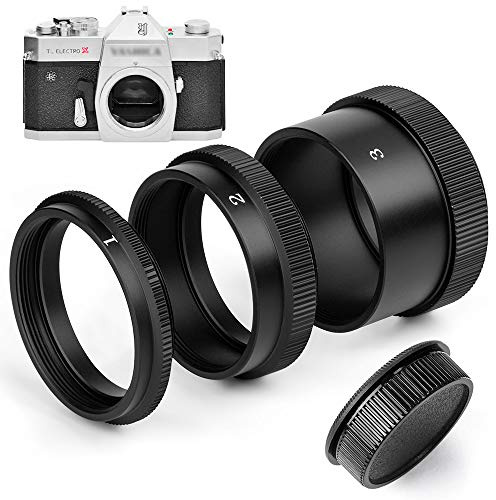 Fotover Macro Extension Tube Ring for M42 42mm Screw Mount with Body Rear Lens Cap