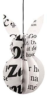 renna deluxe Osterhasen und Ostereier als Anhänger zur Deko zu Ostern am Osterstrauch Osterdeko (Schwarz-Weiß, Osterhase)