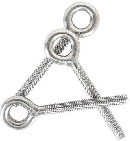 newlng M10 Bulloni Dell'anello 304 Acciaio Inox Bullone a Occhiello Hanno Saldato i Bulloni di Vite Dell'occhio Dell'asta di Vite Chiusi Resistenti Alla per Esterni Altalena Casa Ufficio 5PCS