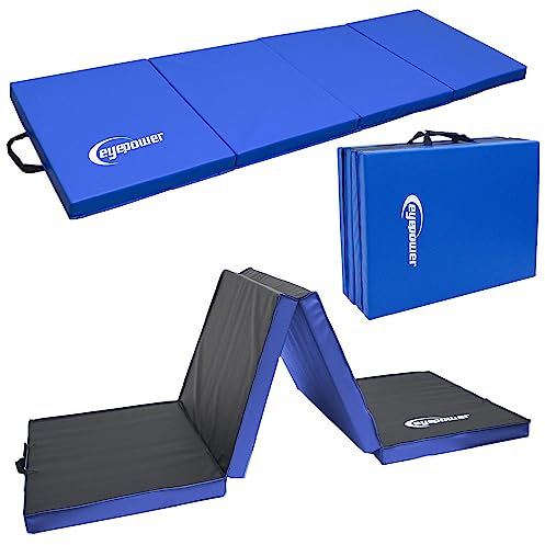 eyepower 180x60 Colchoneta Gimnasia Plegable - Esterilla Sport 5 cm Grosor - Tapete Fitness para Entrenamiento en Casa para Niños - Alfombra Tatami Gimnasio y Outdoor - Base Yoga Pilates Pole Dance