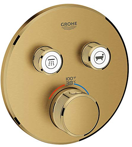GROHE 29137GN0 Grohtherm SmartControl Thermostatblende mit Steuermodul, gebürsteter kühler Sonnenaufgang, ohne SmartBox