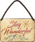 schilderkreis24 - Blechschilder Lustiger Alpen Spruch : “Stay WANDERFUL“ Deko Hängeschild Wandern Gebirge Reisen Österreich Metallschild Schild Witzige Geschenkidee 18x12 cm